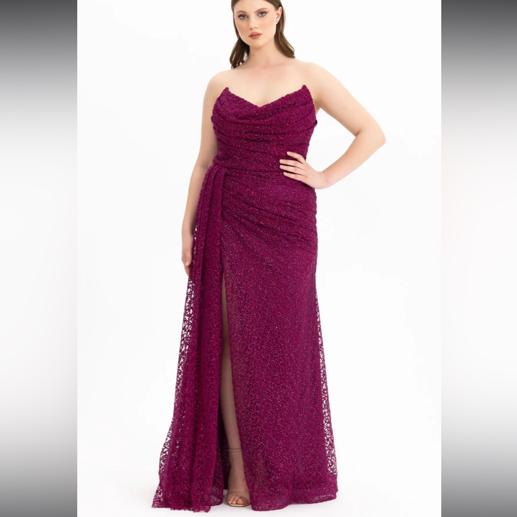 Straples Draped Brode Evening Dress (Turkish Brand : Ilmio)